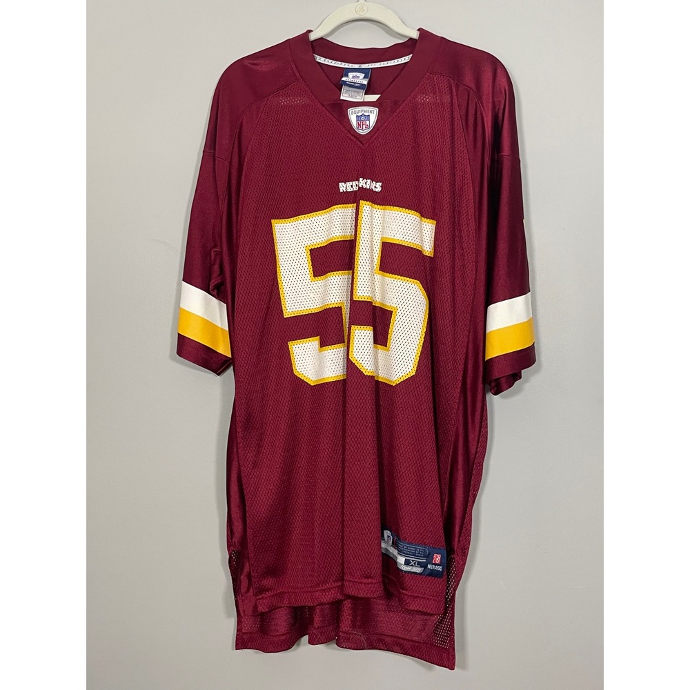 Reebok NFL Jersey Mens XL Burgundy Excellent Jason Taylor 55 Washington Redskins